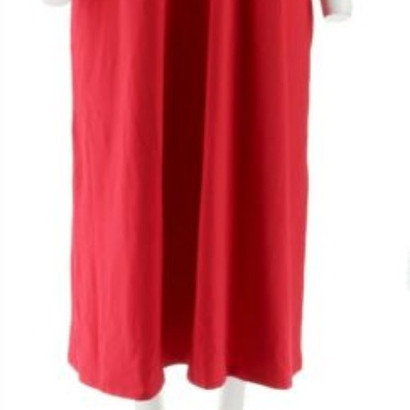 NWT DENIM & CO. V-NECK EMPIRE WAIST MAXI DRESS XS - Picture 3 of 10